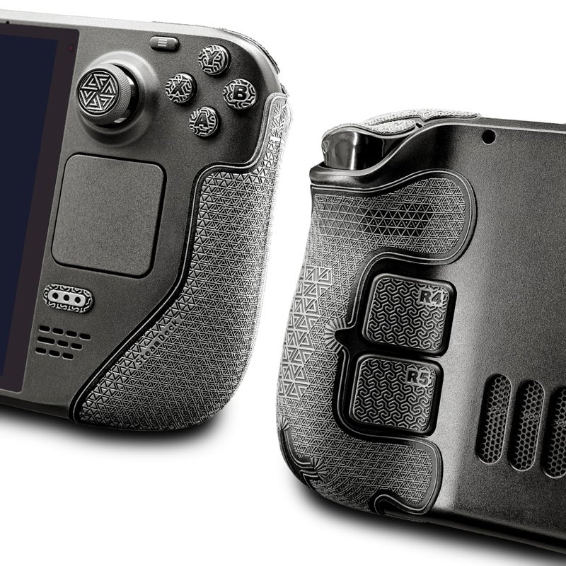 Luck&Link Controller Grip for Steam Deck OLED&LCD,Textured Skin kit,Anti-Skid Sweat-Absorbent Controllers Handle Grips, Buttons,Triggers,D-pad(PRO-Dark Gray) - Image 1